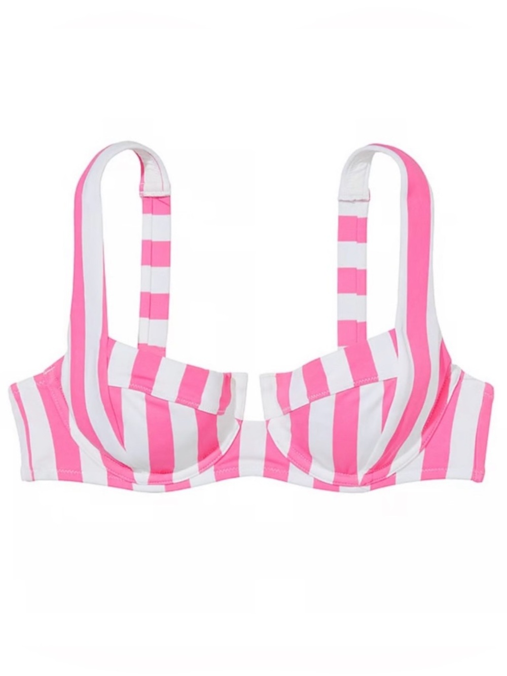 NWT VICTORIA’S SECRET pink cabana stripe bikini top 32 D barbiecore
